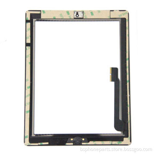 Original Touch Digitizer Screen with Home Button Flex and Adhesive, for iPad 3, Black